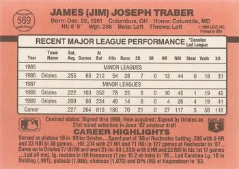 Jim Traber  baseball card collectible - Main Image 2