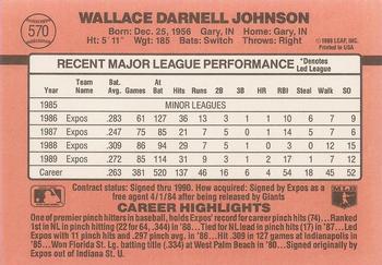 Wallace Johnson  baseball card collectible - Main Image 2