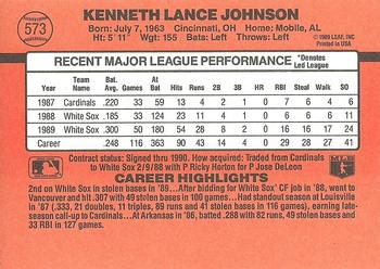 Lance Johnson  baseball card collectible - Main Image 2