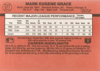 Mark Grace  baseball card collectible - Main Image 2