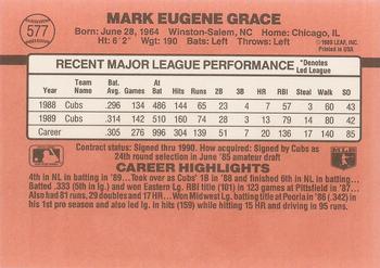 Mark Grace  baseball card collectible - Main Image 2