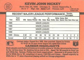 Kevin Hickey  baseball card collectible - Main Image 2