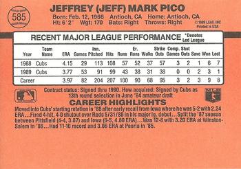 Jeff Pico  baseball card collectible - Main Image 2