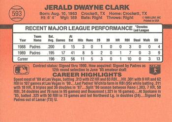 Jerald Clark  baseball card collectible - Main Image 2