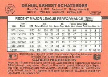Dan Schatzeder  baseball card collectible - Main Image 2