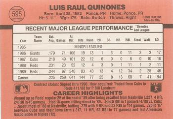 Luis Quinones  baseball card collectible - Main Image 2