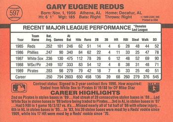 Gary Redus  baseball card collectible - Main Image 2