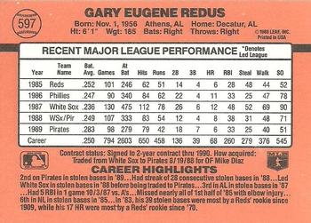 Gary Redus  baseball card collectible - Main Image 2
