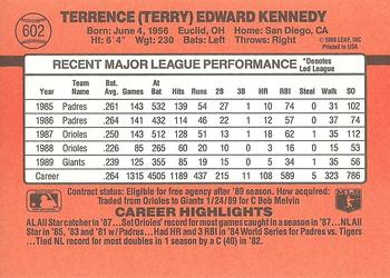Terry Kennedy  baseball card collectible - Main Image 2