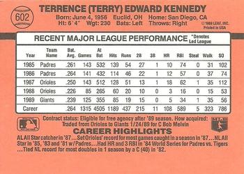 Terry Kennedy  baseball card collectible - Main Image 2