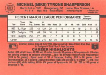 Mike Sharperson  baseball card collectible - Main Image 2