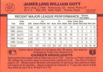Jim Gott  baseball card collectible - Main Image 2