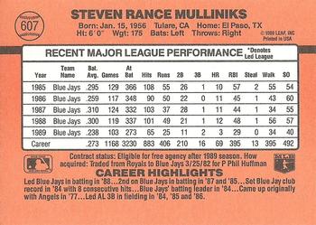 Rance Mulliniks  baseball card collectible - Main Image 2