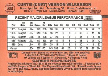 Curt Wilkerson  baseball card collectible - Main Image 2