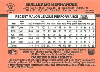 Guillermo Hernandez  baseball card collectible - Main Image 2