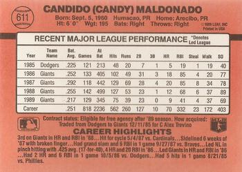 Candy Maldonado  baseball card collectible - Main Image 2