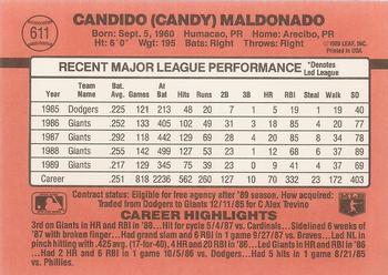 Candy Maldonado  baseball card collectible - Main Image 2