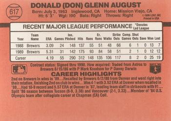 Don August  baseball card collectible - Main Image 2
