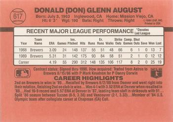 Don August  baseball card collectible - Main Image 2
