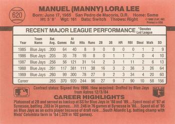 Manny Lee  baseball card collectible - Main Image 2