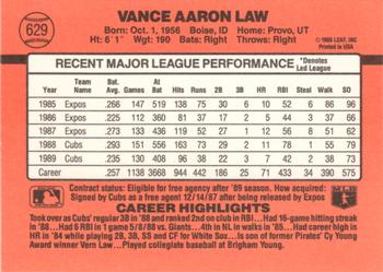 Vance Law  baseball card collectible - Main Image 2