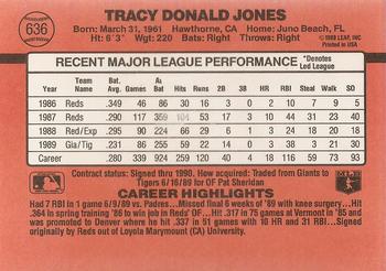 Tracy Jones  baseball card collectible - Main Image 2
