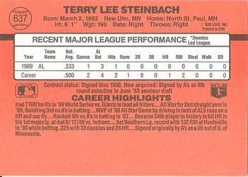 Terry Steinbach  baseball card collectible - Main Image 2