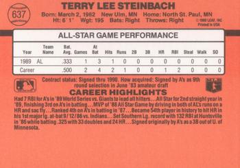Terry Steinbach  baseball card collectible - Main Image 2