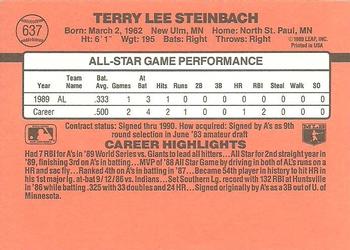 Terry Steinbach  baseball card collectible - Main Image 2