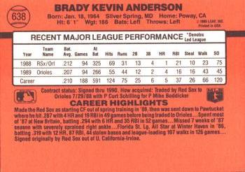 Brady Anderson  baseball card collectible - Main Image 2