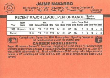 Jaime Navarro  baseball card collectible - Main Image 2