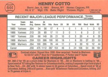 Henry Cotto  baseball card collectible - Main Image 2