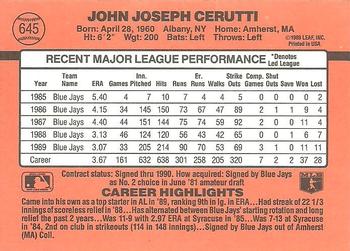 John Cerutti  baseball card collectible - Main Image 2