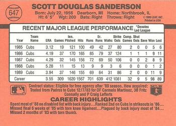 Scott Sanderson  baseball card collectible - Main Image 2