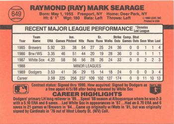 Ray Searage  baseball card collectible - Main Image 2