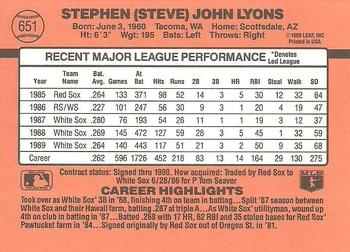Steve Lyons  baseball card collectible - Main Image 2