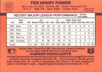 Ted Power  baseball card collectible - Main Image 2