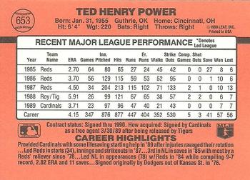 Ted Power  baseball card collectible - Main Image 2