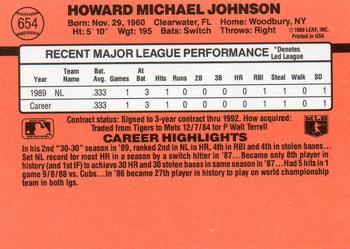Howard Johnson  baseball card collectible - Main Image 2