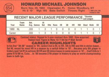 Howard Johnson  baseball card collectible - Main Image 2