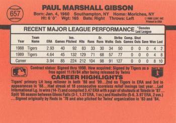 Paul Gibson  baseball card collectible - Main Image 2