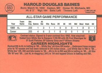 Harold Baines  baseball card collectible - Main Image 2