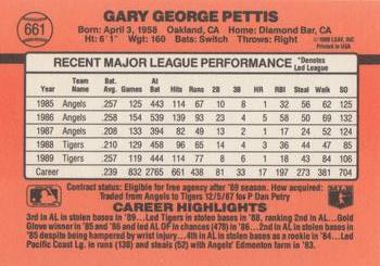 Gary Pettis  baseball card collectible - Main Image 2