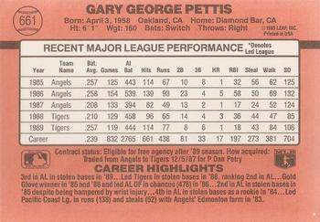 Gary Pettis  baseball card collectible - Main Image 2