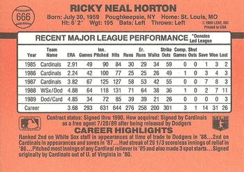 Ricky Horton  baseball card collectible - Main Image 2