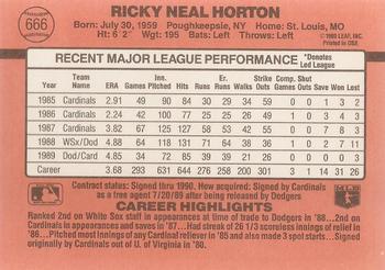 Ricky Horton  baseball card collectible - Main Image 2