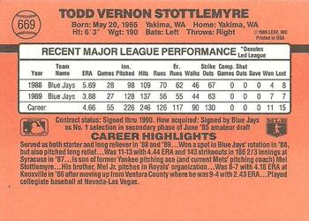 Todd Stottlemyre  baseball card collectible - Main Image 2