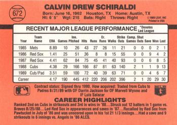 Calvin Schiraldi  baseball card collectible - Main Image 2