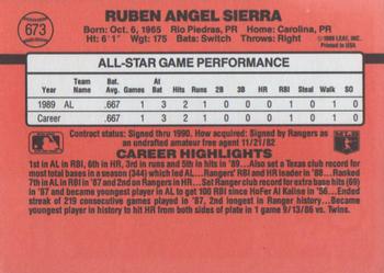 Ruben Sierra  baseball card collectible - Main Image 2
