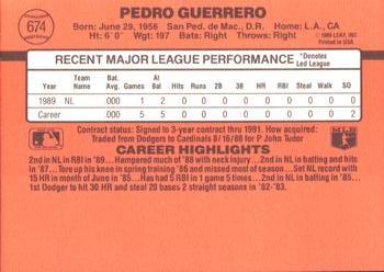 Pedro Guerrero  baseball card collectible - Main Image 2